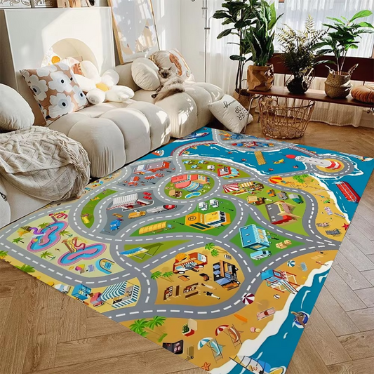 Play Mat City Road Print Kids Rug for Toy Cars | Carvilo