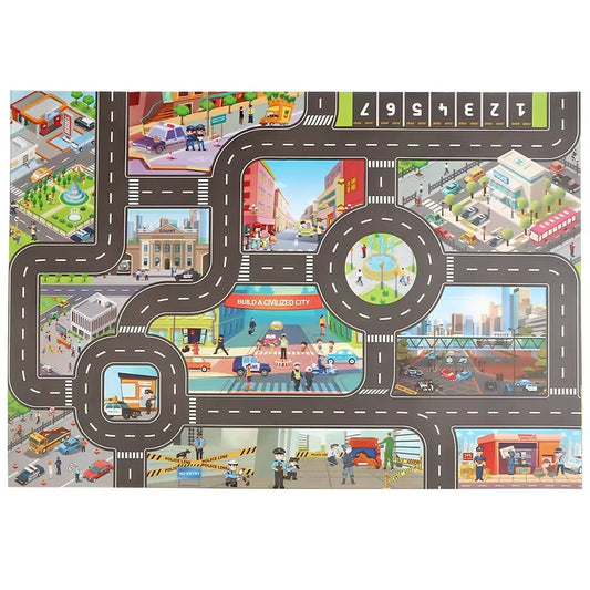Play Mat City Road Traffic Map Educational Carpet | Trafino