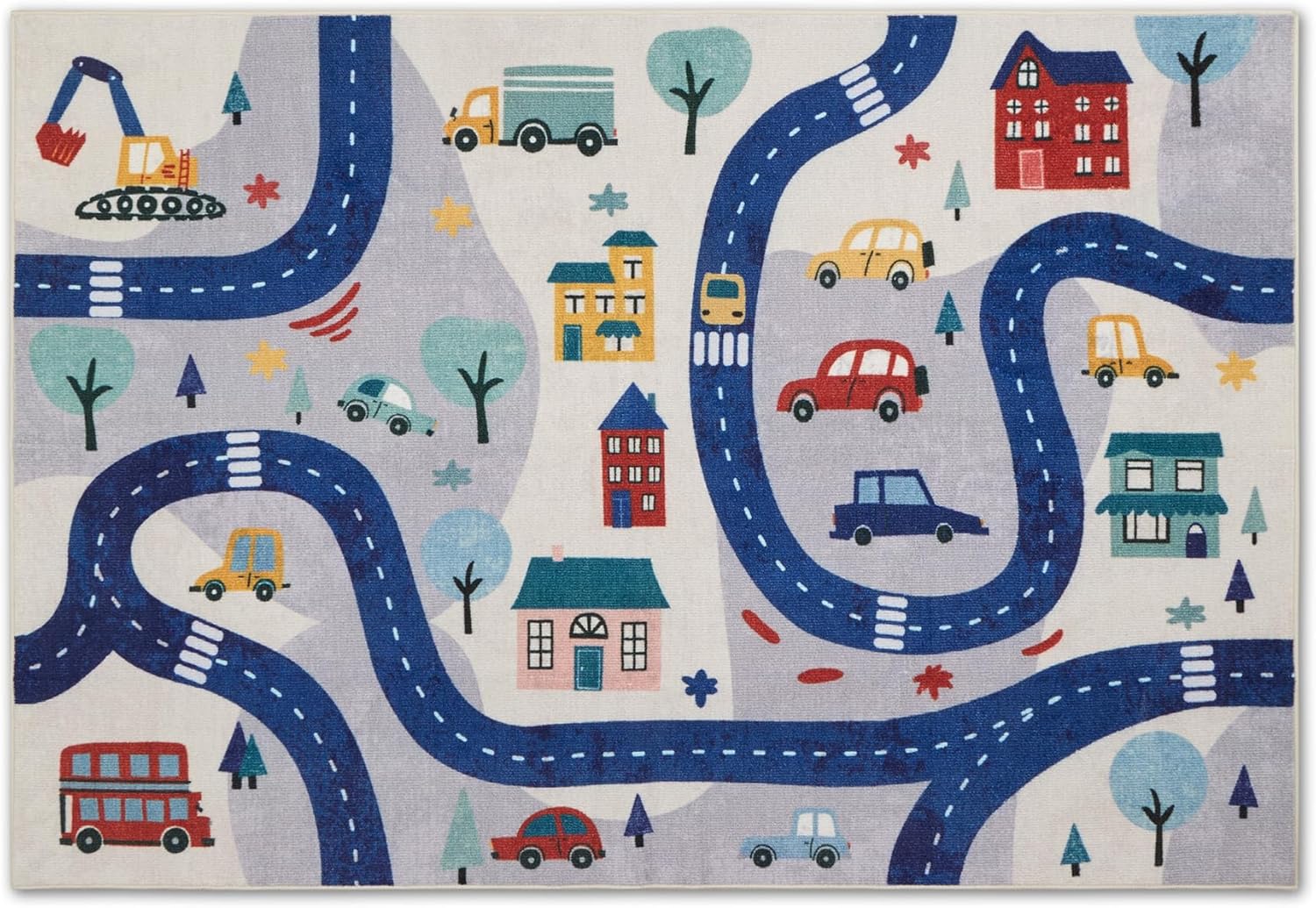 Play Mat Polyester City Design for Kids Room | Mivero