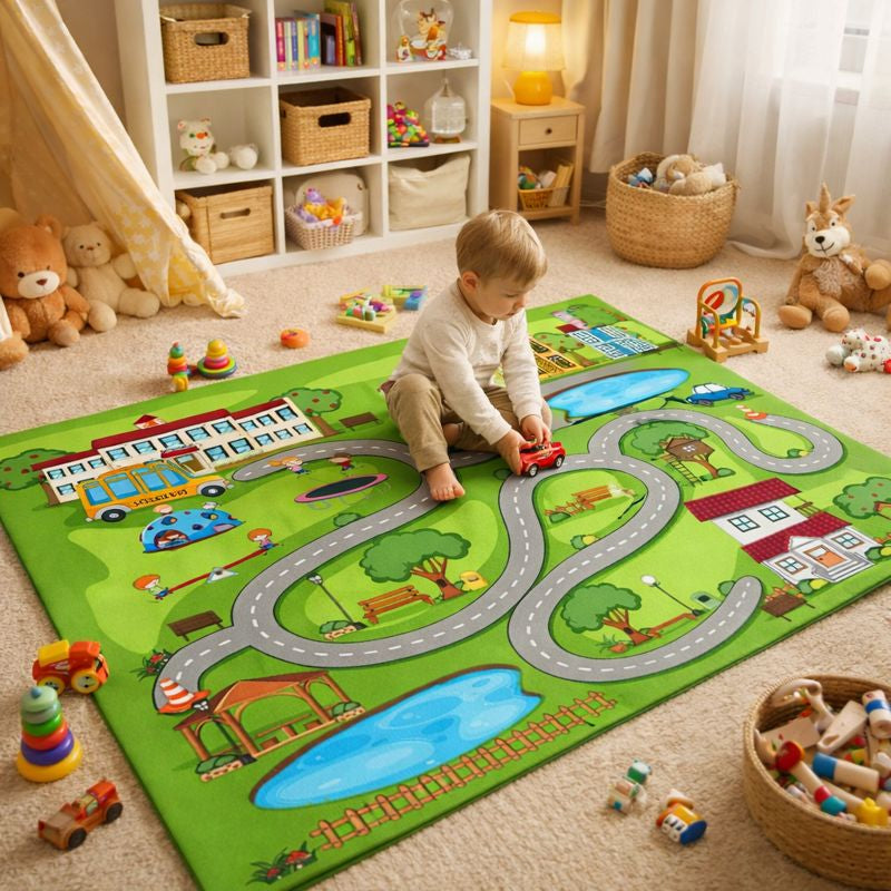 Play Mat Polyester Road Game Modern Simplicity | Rovello