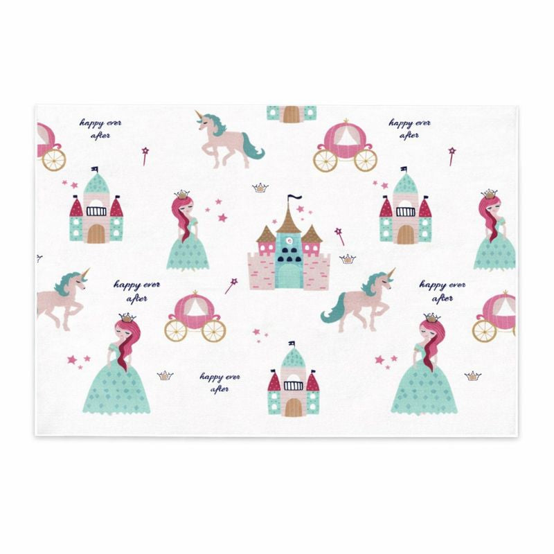 Play Mat Princess Castle Kids Rug for Playroom | Elowin