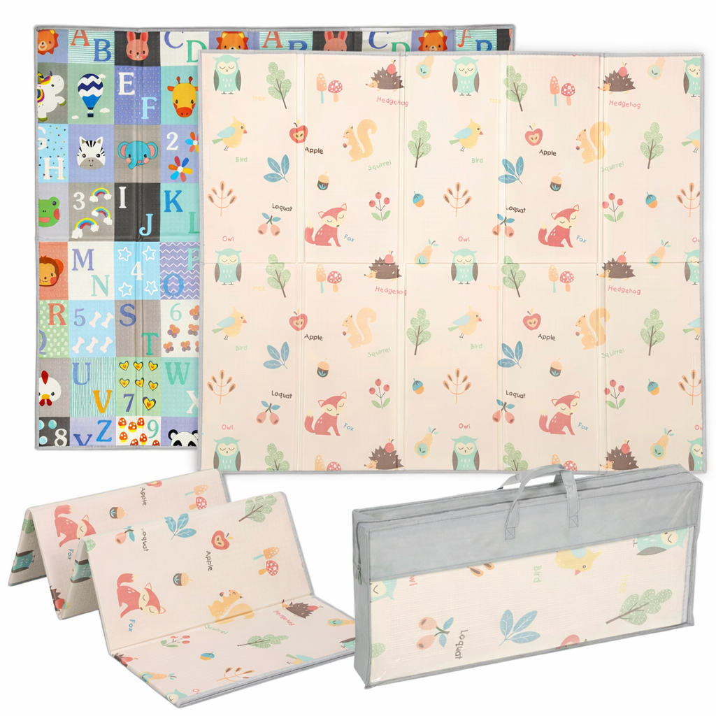 Play Mat Reversible Foldable Baby Activity Rug Multicolor | Aiyapo