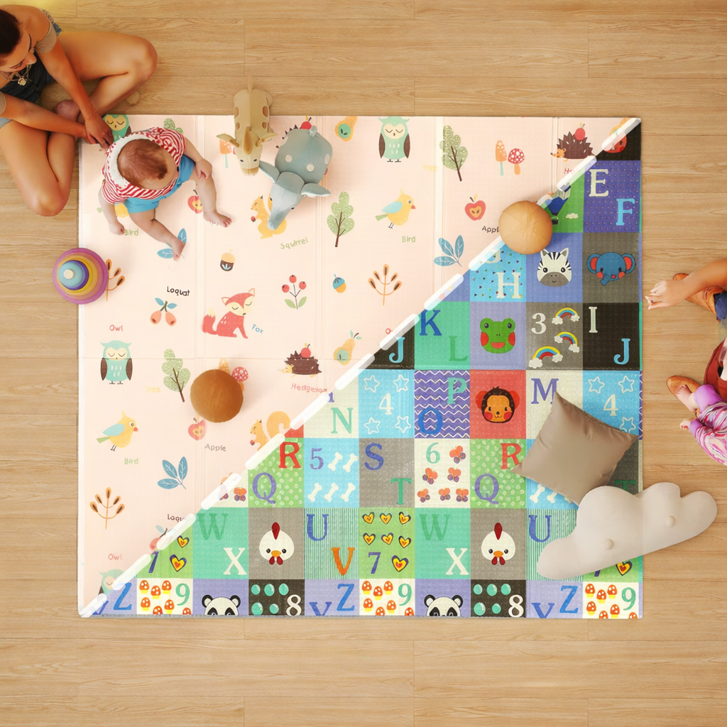 Play Mat Reversible Foldable Baby Activity Rug Multicolor | Aiyapo