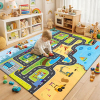Play Mat Road Design Kids Floor Rug Modern | Rovito