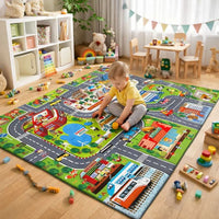 Play Mat Road Game Carpet Modern Playroom Use | Ruvano