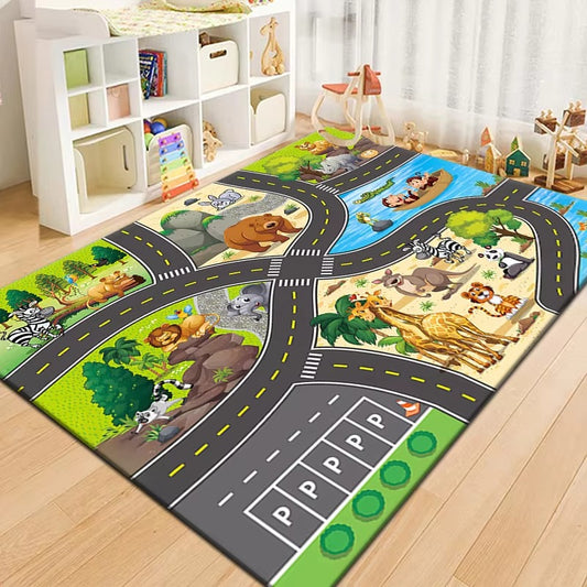 Play Mat Road Print Polyester Kids Room Modern Simplicity | Roadino