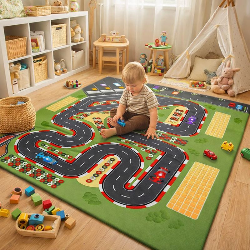 Play Mat Road Print Polyester Kids Room Modern Simplicity | Roadino