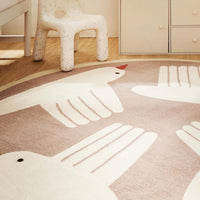 Play Mat Round Polypropylene Washable Rug for Playroom | Avirox