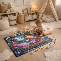 Play Mat Space City Road Map Kids Play Rug | Astrilo