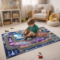 Play Mat Space City Road Map Kids Play Rug | Astrilo