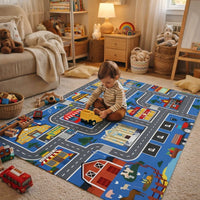 Play Mat Traffic City Road Play Rug Kids Room | Roadivo