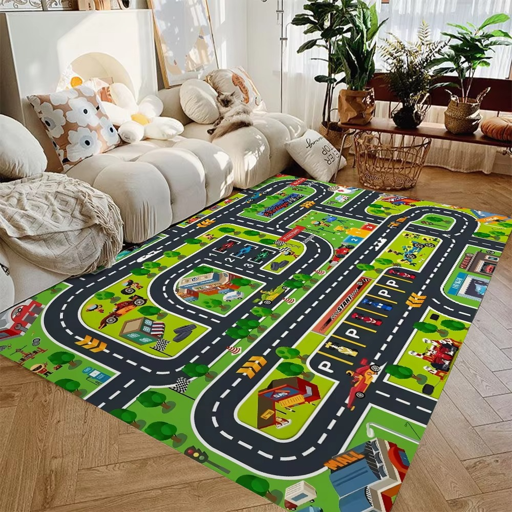 Play Mat Traffic Road Rug Kids Playroom City Design | Ravino