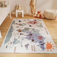Play Mat World Map Rug for Learning Geography | Ocevia