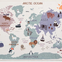 Play Mat World Map Rug for Learning Geography | Ocevia