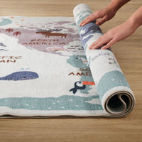Play Mat World Map Rug for Learning Geography | Ocevia