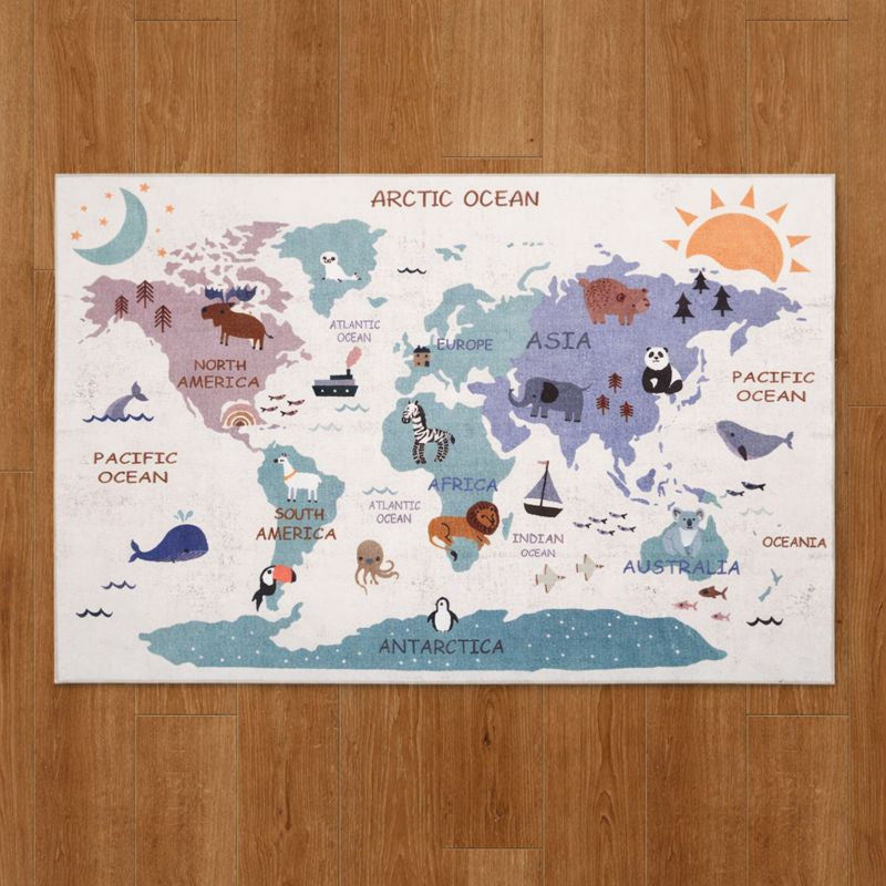 Play Mat World Map Rug for Learning Geography | Ocevia