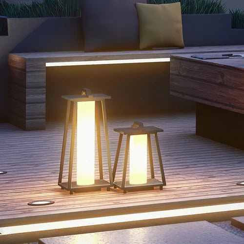 Portable Outdoor LED Lantern Stainless Steel Warm Light | Lantra