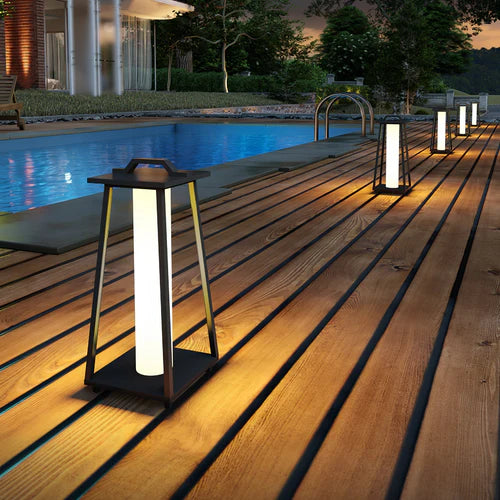 Portable Outdoor LED Lantern Stainless Steel Warm Light | Lantra