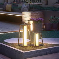 Portable Outdoor LED Lantern Stainless Steel Warm Light | Lantra