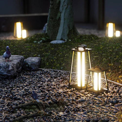 Portable Outdoor LED Lantern Stainless Steel Warm Light | Lantra
