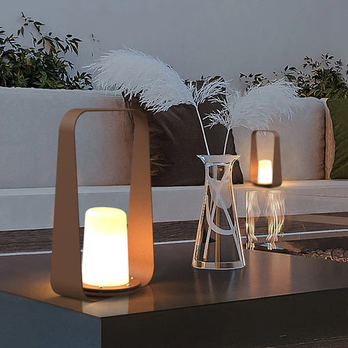 Rechargeable Outdoor Table Lamp Acrylic Warm Light | Bivelo