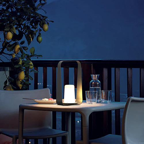 Rechargeable Outdoor Table Lamp Acrylic Warm Light | Bivelo