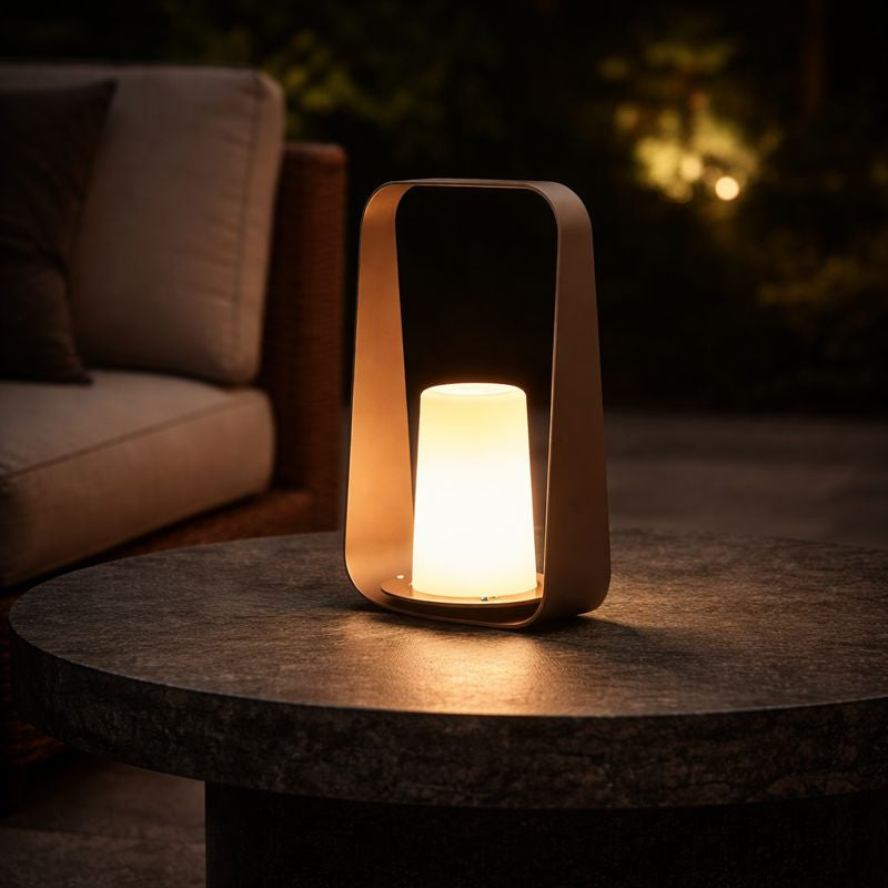 Rechargeable Outdoor Table Lamp Acrylic Warm Light | Bivelo