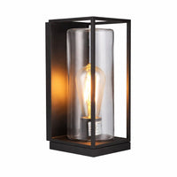 Rectangular Metal Glass Wall Light Outdoor | Silvaro