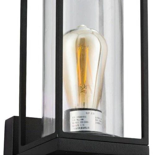Rectangular Metal Glass Wall Light Outdoor | Silvaro