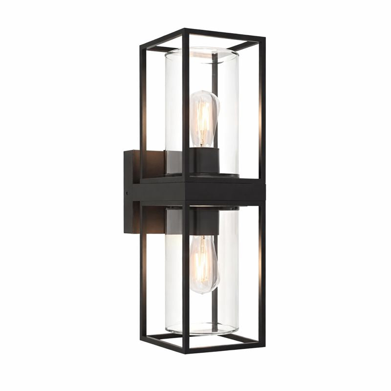 Rectangular Metal Glass Wall Light Outdoor | Silvaro