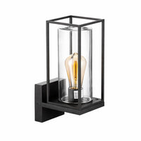 Rectangular Metal Glass Wall Light Outdoor | Silvaro