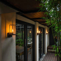 Rectangular Metal Glass Wall Light Outdoor | Silvaro