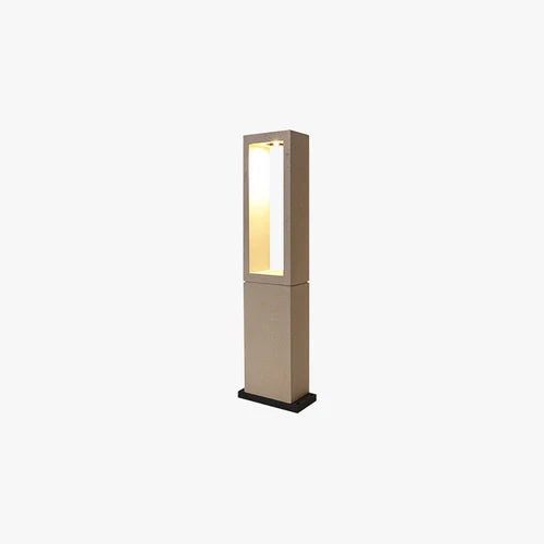 Rectangular Outdoor Path Light Metal Modern Garden | Wadilo