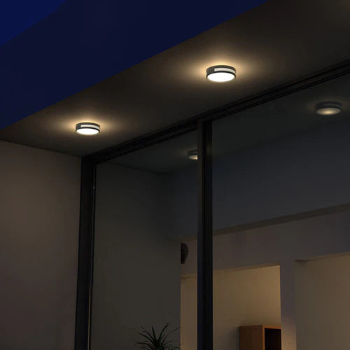 Round LED Metal Wall Light Outdoor Modern Design | Reylum