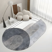 Rug Geometric Oval Scandinavian Polyester Finish | Tomira