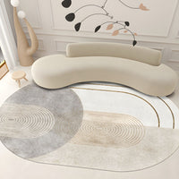 Rug Geometric Oval Scandinavian Polyester Finish | Tomira