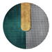 Rug Polyester Round Geometric Pattern Modern Style | Floran
