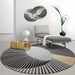 Rug Round with Geometric Design Modern Glam | Luvira