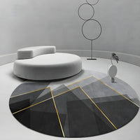 Rug Round with Patterned Surface Modern Living | Avyren
