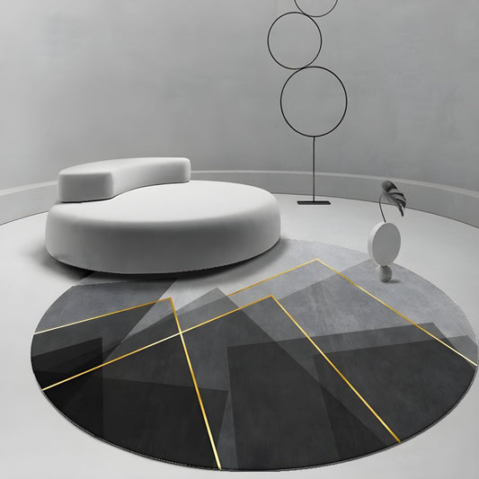 Rug Round with Patterned Surface Modern Living | Avyren