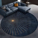 Rug Round with Radiating Lines Modern Glam | Lomira
