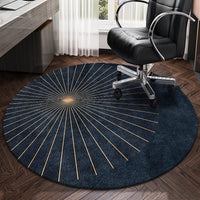 Rug Round with Radiating Lines Modern Glam | Lomira