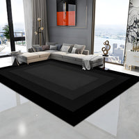 Rug in Black Polyester Ombre Nordic Design | Elvano