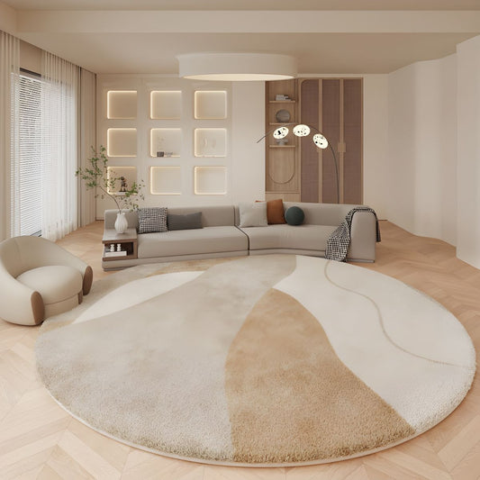 Rug in Soft Lambswool Modern Nordic Round | Arvolis