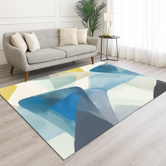 Rug with Anti-Slip Backing Modern Abstract Style | Zeytra