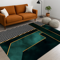 Rug with Checkerboard Detail Modern Glam Look | Arvane