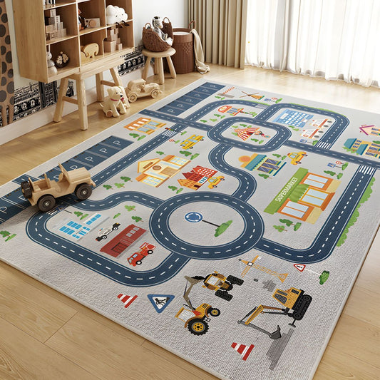 Rug with Educational Road Pattern Kids Play Mat | Montera