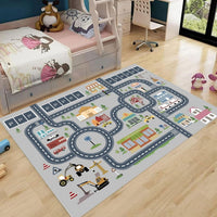 Rug with Educational Road Pattern Kids Play Mat | Montera