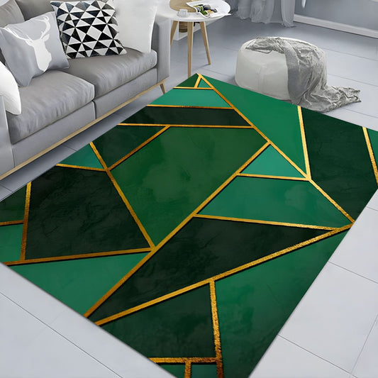 Rug with Geometric Pattern Glam Modern Style | Zeynor