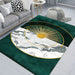 Rug with Marble Effect Glam Sunburst Design | Lunaro